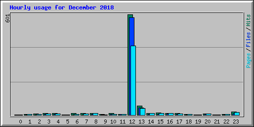 Hourly usage for December 2018