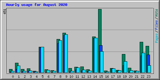 Hourly usage for August 2020