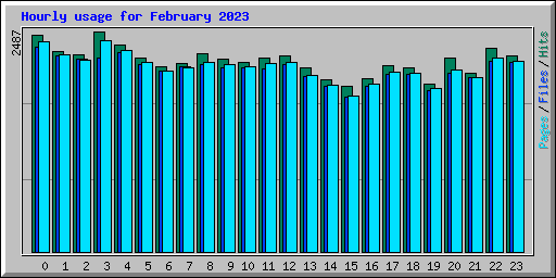 Hourly usage for February 2023