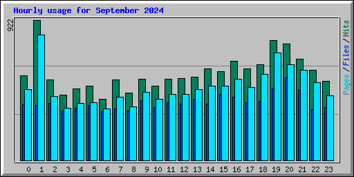 Hourly usage for September 2024