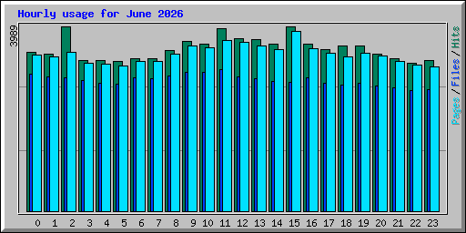 Hourly usage for June 2026
