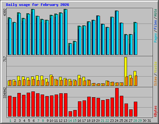 Daily usage for February 2026