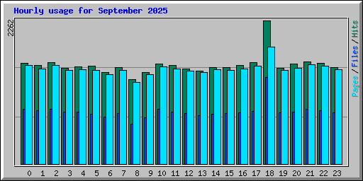 Hourly usage for September 2025