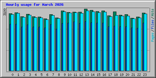 Hourly usage for March 2026